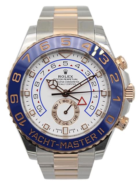 rolex yacht-master ii 116681 stainless steel 18k pink gold automatic|yacht master ii two tone.